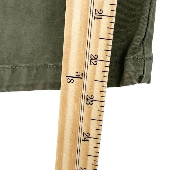 CURRENT / ELLIOTT The Tabloid Crop Pant Sz 2 M Olive Green Boho Chic - Picture 14 of 14